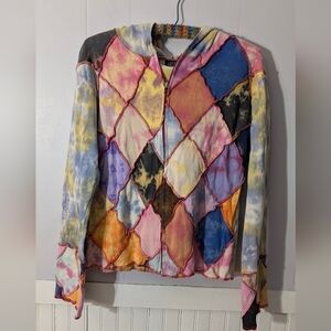 Shop Therapy Patchwork Zip Hoodie